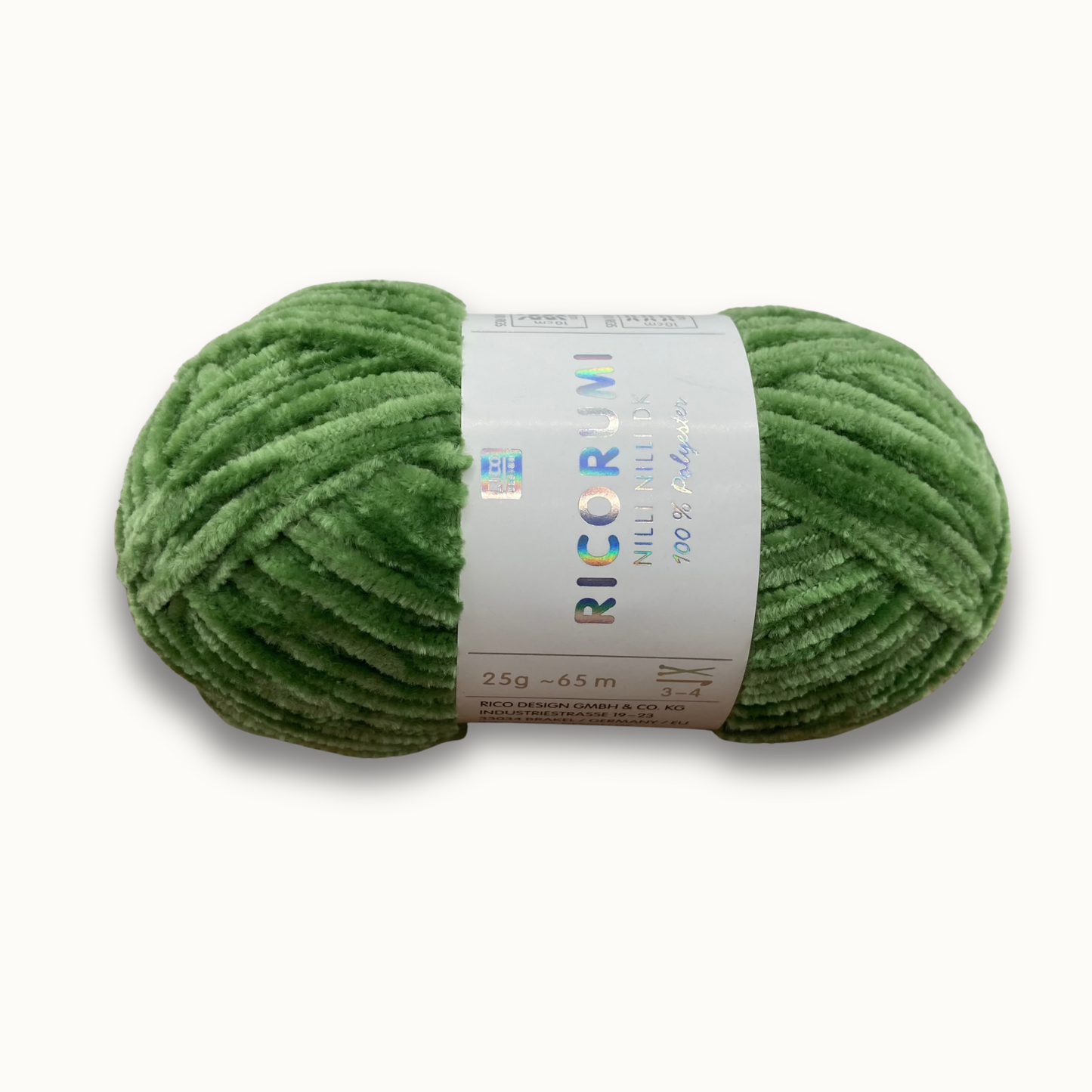 Chenille Garn RICORUMI NILLI NILLI 25G | Farbe 019 grün