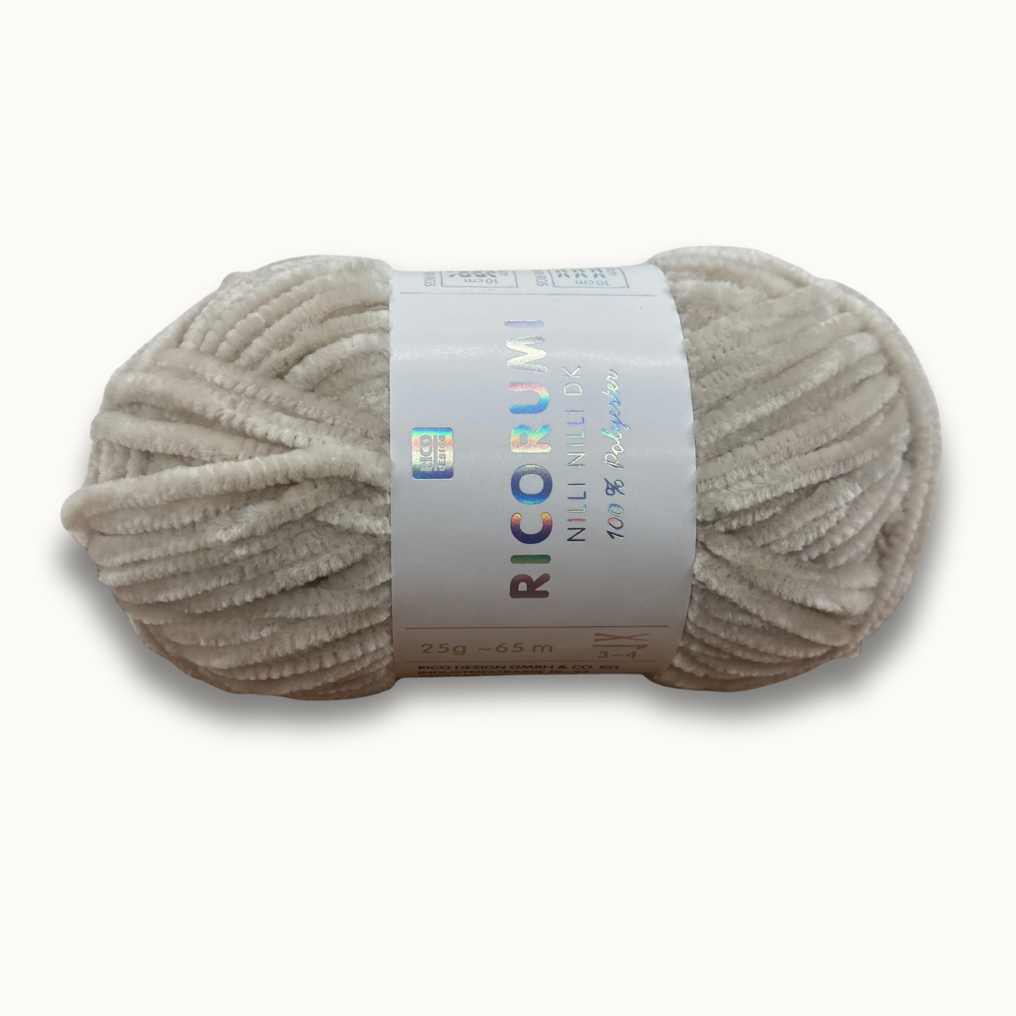 Chenille Garn RICORUMI NILLI NILLI 25G | Farbe Natur 021