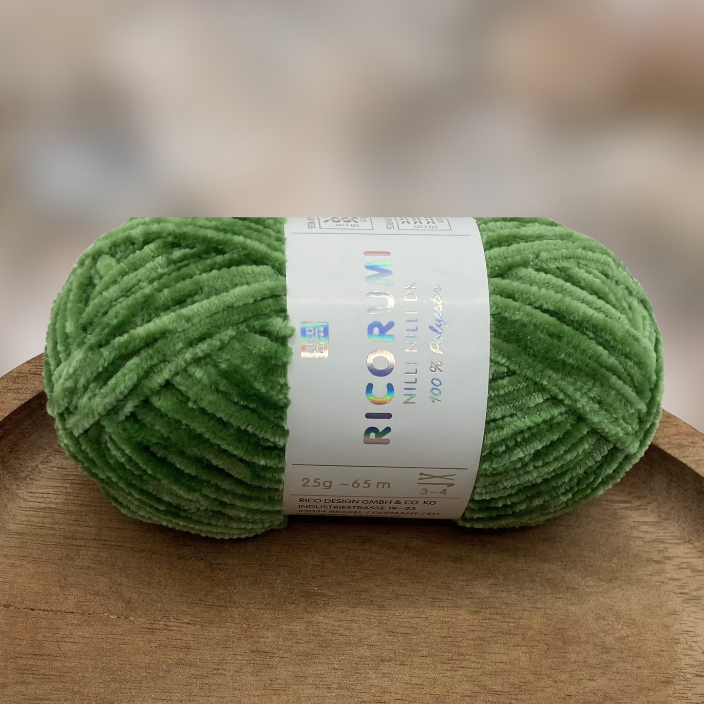 Chenille Garn RICORUMI NILLI NILLI 25G | Farbe 019 grün