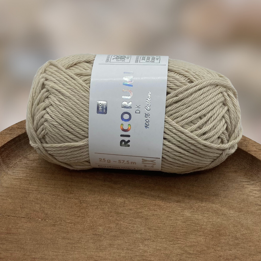 Baumwollgarn CREATIVE RICORUMI DK 25G | Farbe 051 Kitt
