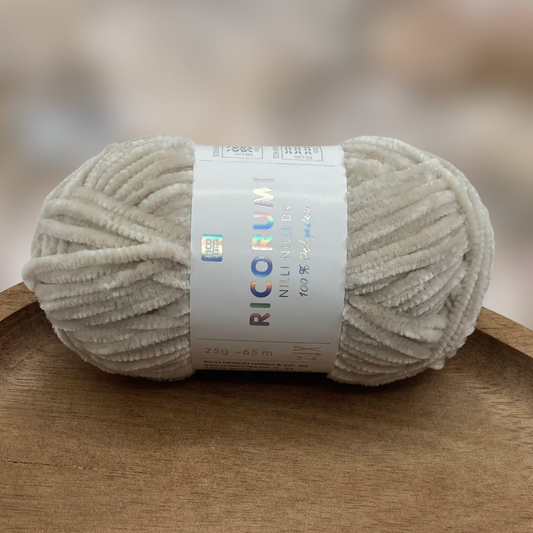 Chenille Garn RICORUMI NILLI NILLI 25G | Farbe Natur 021