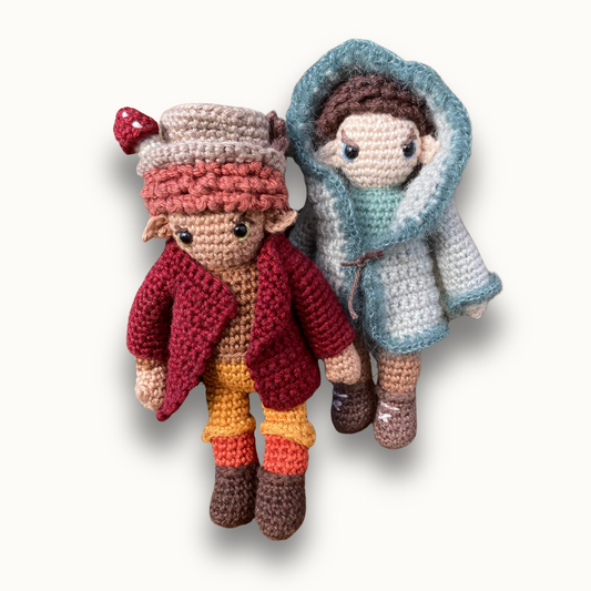 Inuit-Elf Yuri und Waldelf Nash | Detaillierte Häkelanleitung (DE/EN)