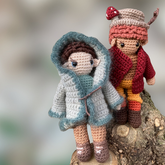 Inuit-Elf Yuri und Waldelf Nash | Detaillierte Häkelanleitung (DE/EN)