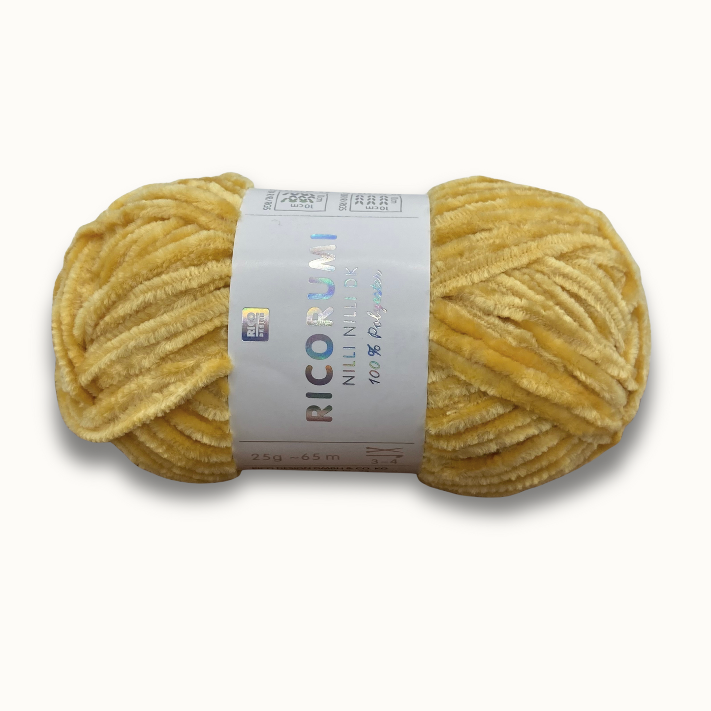 Chenille Garn RICORUMI NILLI NILLI 25G | Farbe Natur 004 senf