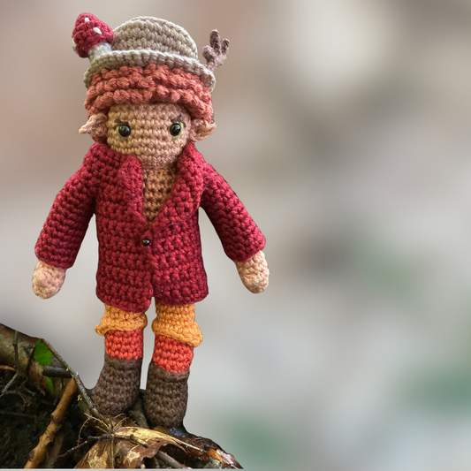 Wald-Elf Nash | Detaillierte Miniatur-Häkelanleitung (DE/EN)